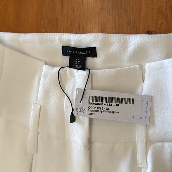 Compact Stretch High Waist Wide Leg Pants by karen Millen NWT - Picture 8 of 17